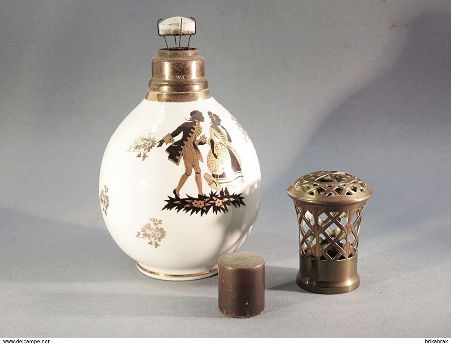 + LAMPE BERGER MARQUIS THARAUD EN PORCELAINE DE LIMOGES + Parfum Marquise