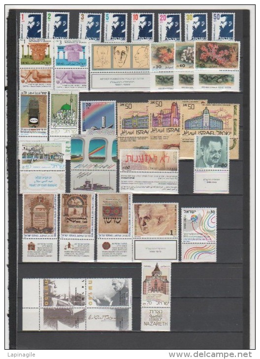 ISRAEL 1986 ANNEE COMPLETE AVEC BF 32-33 NEUVE** MNH - Annate Complete