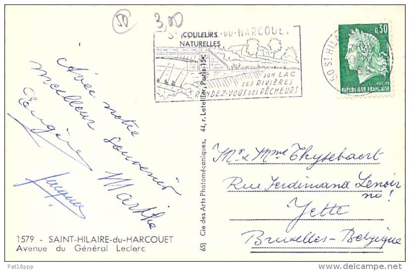 50 - ST HILAIRE DU HARCOUET : Av. Du Général Leclerc - Jolie CPSM Dentelée Colorisée Format CPA 1969 - Manche - Saint Hilaire Du Harcouet