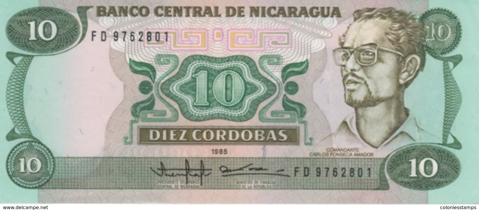 (B0648) NICARAGUA, 1985 (1988). 10 Cordobas. P-151. UNC - Nicaragua