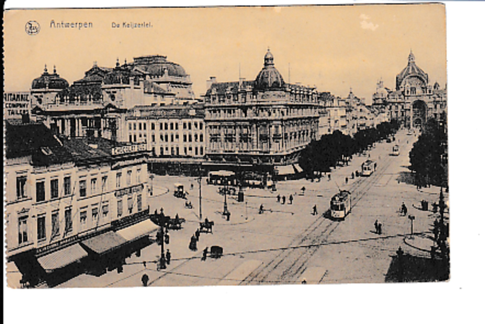 Antwerpen - Anvers - De Keyserlei - Tram - Chocolat Duc, Gelaufen Mit Feldpost Sonderstempel 24.6.1917 - Antwerpen