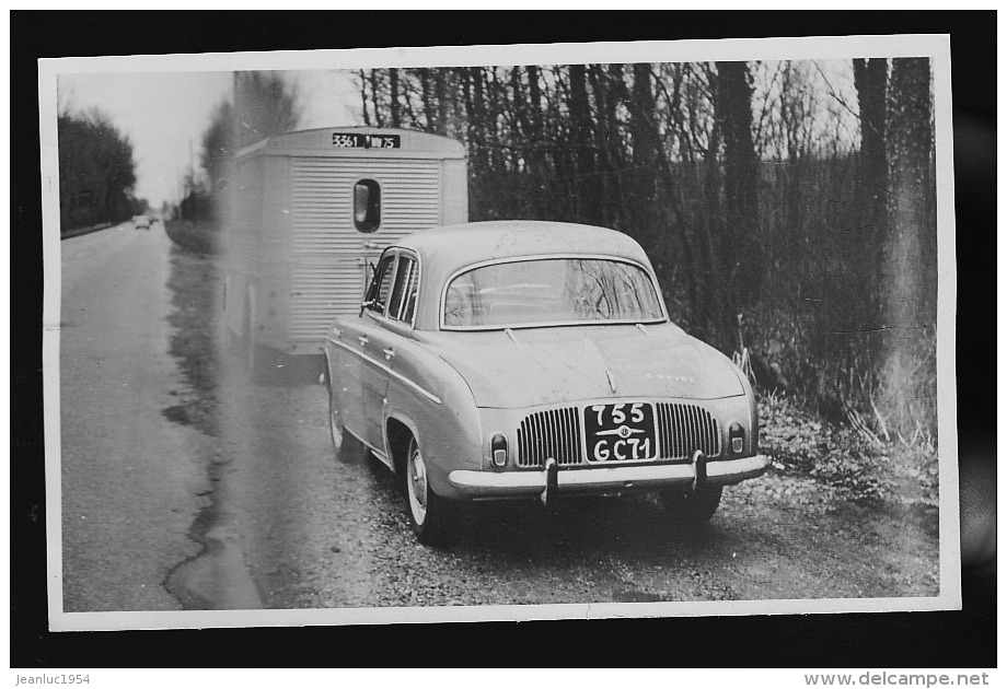 RENAULT DAUPHINE   PHOTO  ORIGINALE ANNEES 50 - PKW