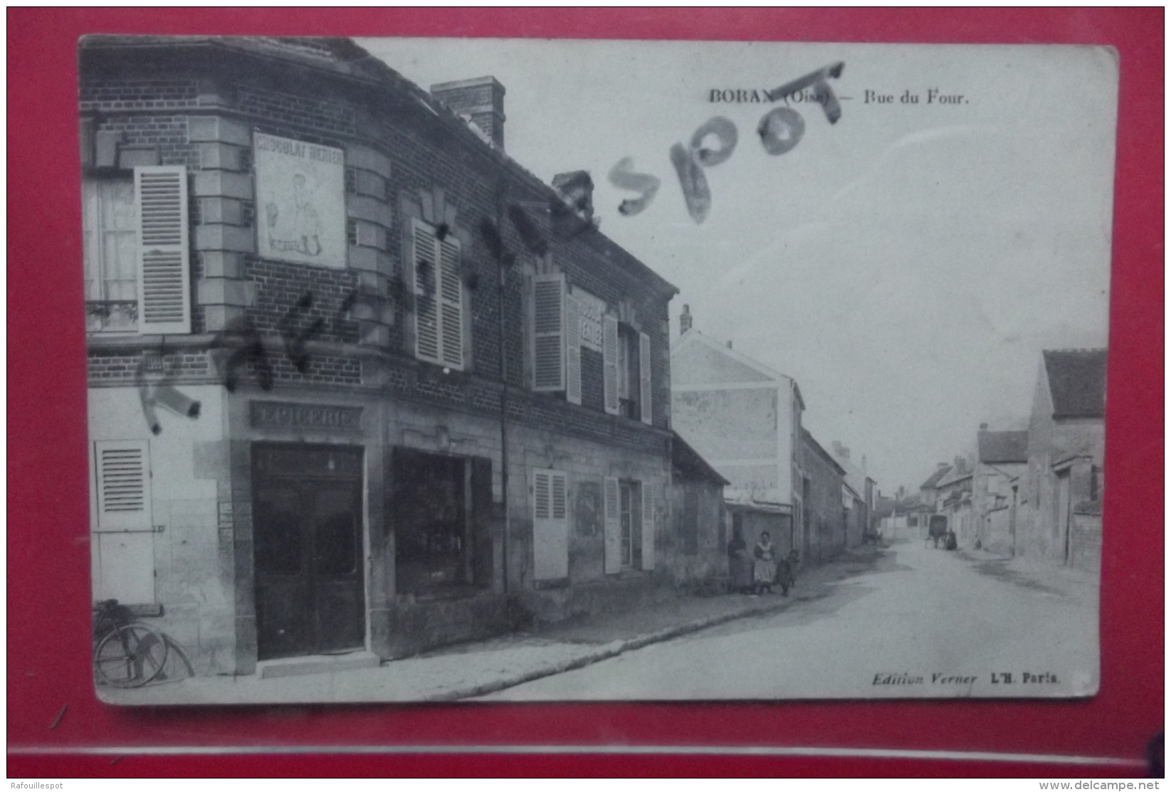 Cp Rare  Boran Rue Du Four Epicerie - Boran-sur-Oise