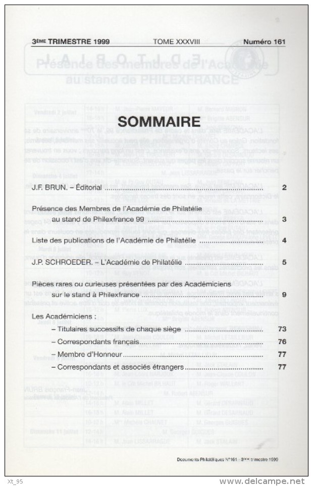 Documents Philateliques - Numero 161 - Voir Sommaire - Sonstige & Ohne Zuordnung