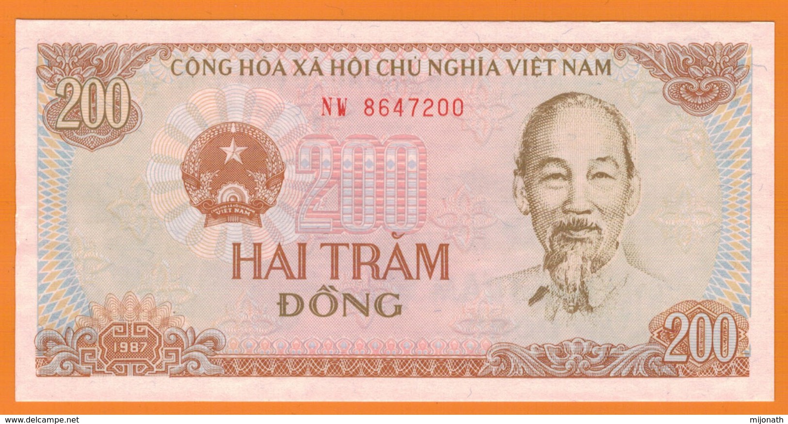 Nu-Viêt-Nam-200 Dong 1987 ** NEUF** - Vietnam