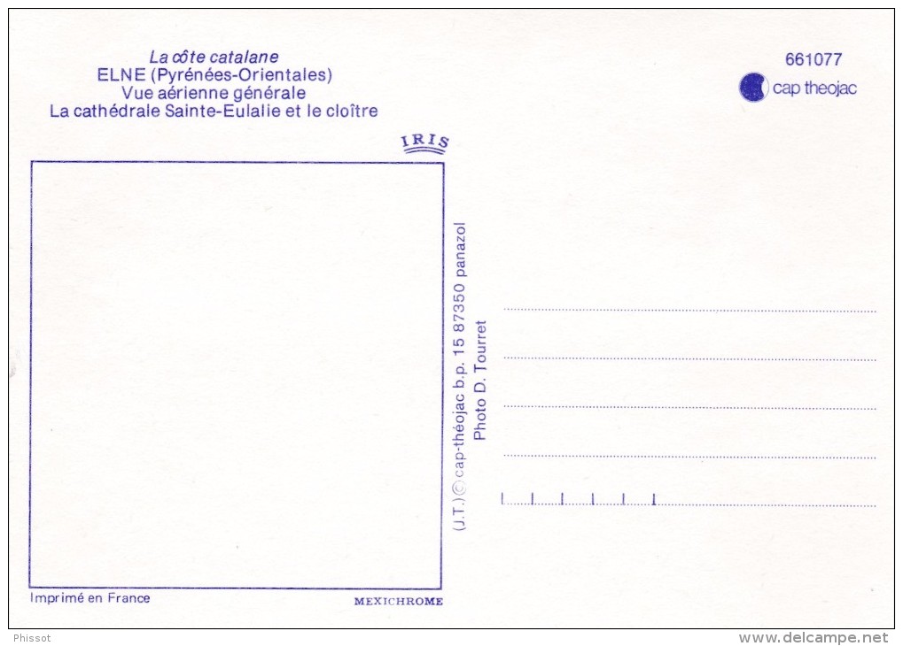 ELNE : Vue Générale Aérienne Sur La Ville, La Cathédrale Sainte Eulalie Et Le Cloître. - Elne