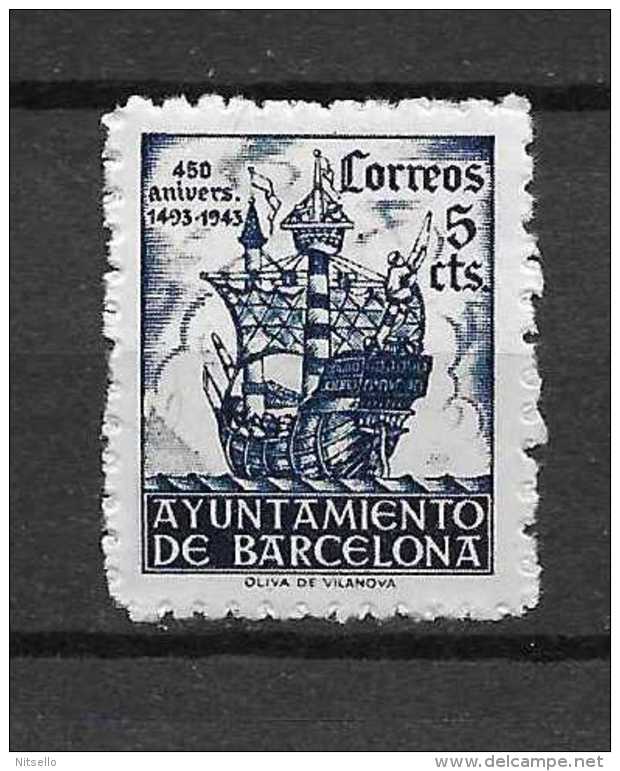 EN CLASIF.   ///   BARCELONA 1943  EDIFIL Nº: 50 **MNH     AYUNTAMIENTO DE BARCELONA - Barcelona