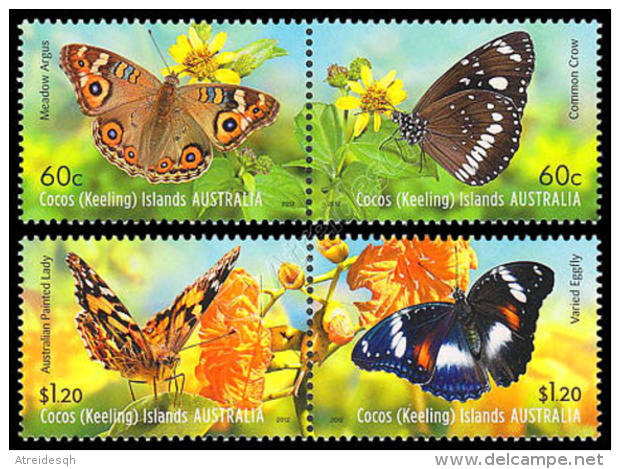 [XS-G] Australia (Cocos Islands) 2012: Farfalle / Butterflies ** - Farfalle