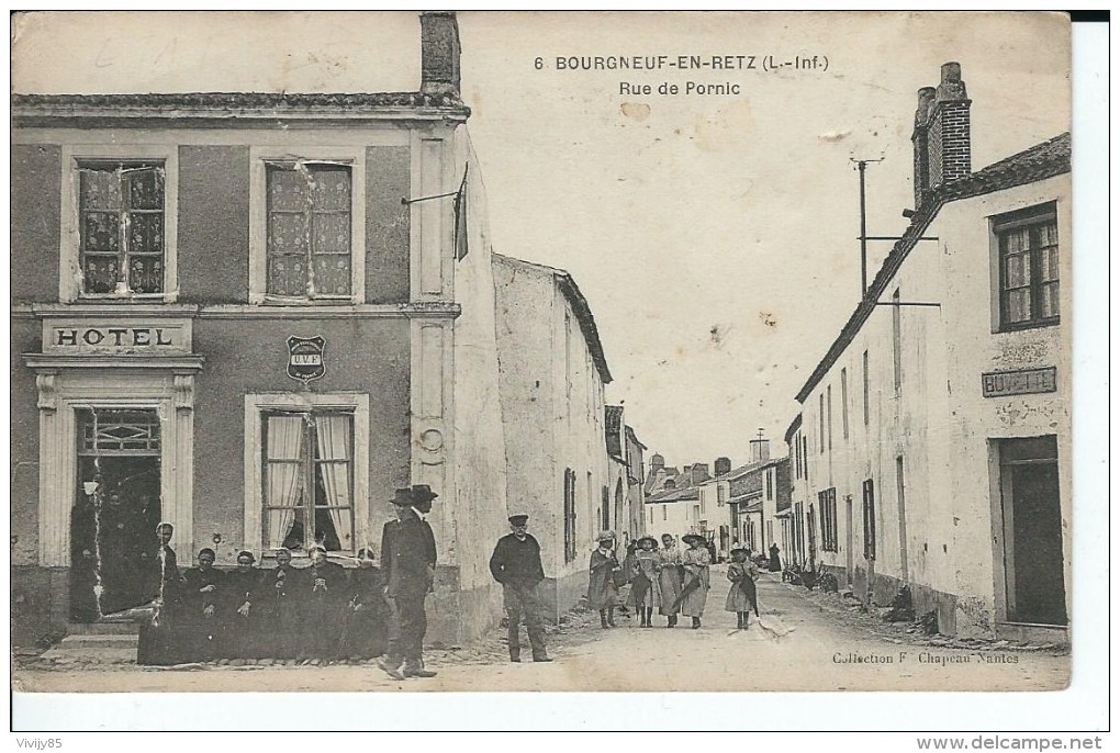 44 - BOURGNEUF  EN  RETZ - Vue Animée De La Rue De PORNIC - Bourgneuf-en-Retz