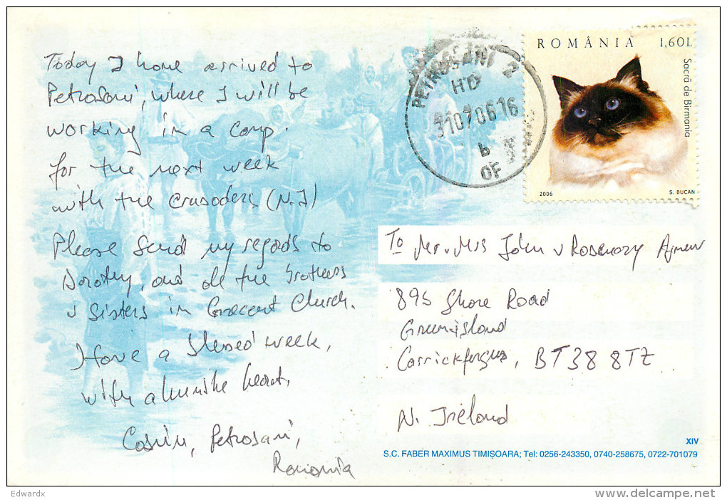 Salutari, Romania Postcard Posted 2006 Stamp - Romania