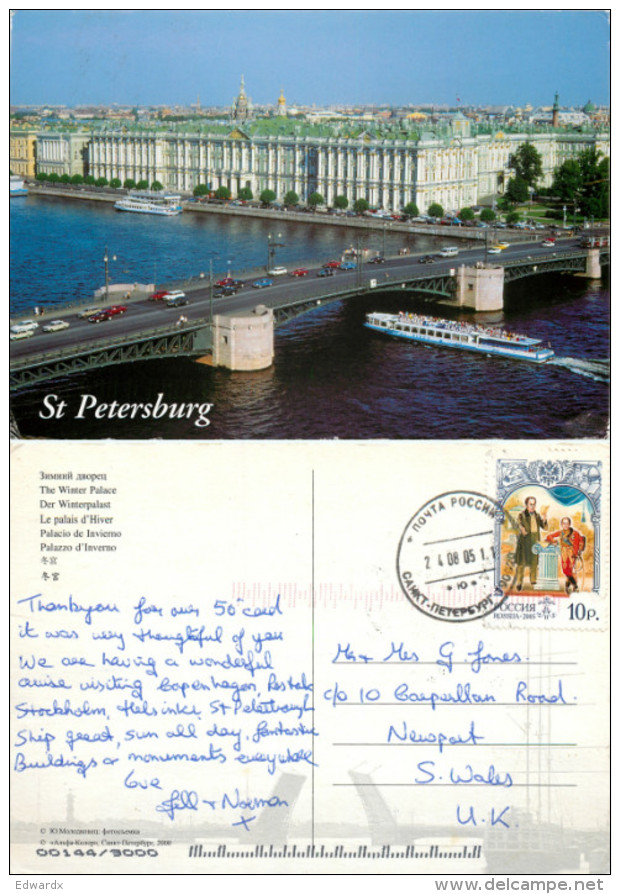 St Petersburg, Russia Postcard Posted 2005 Stamp - Russie