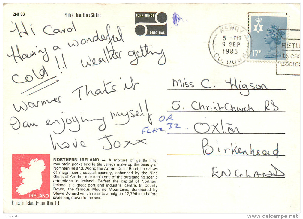 Multiview, Northern Ireland Postcard Posted 1985 Stamp - Autres & Non Classés