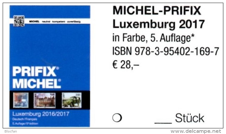MICHEL/PRIFIX Luxemburg Briefmarken Katalog 2017 Neu 28&euro; Spezial: ATM MH Dienst Porto Besetzungen In Deutsch/franzö - Autres & Non Classés