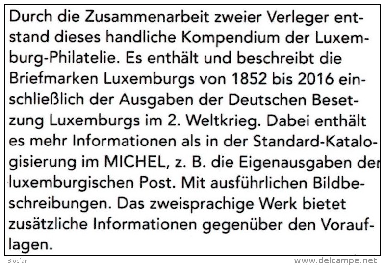 MICHEL/PRIFIX Luxemburg Briefmarken Katalog 2017 neu 28&euro; Spezial: ATM MH Dienst Porto Besetzungen in deutsch/franzö