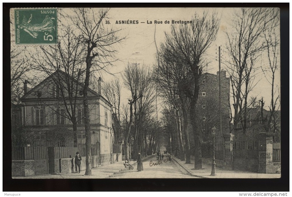 Asnieres La Rue De Bretagne - Asnieres Sur Seine