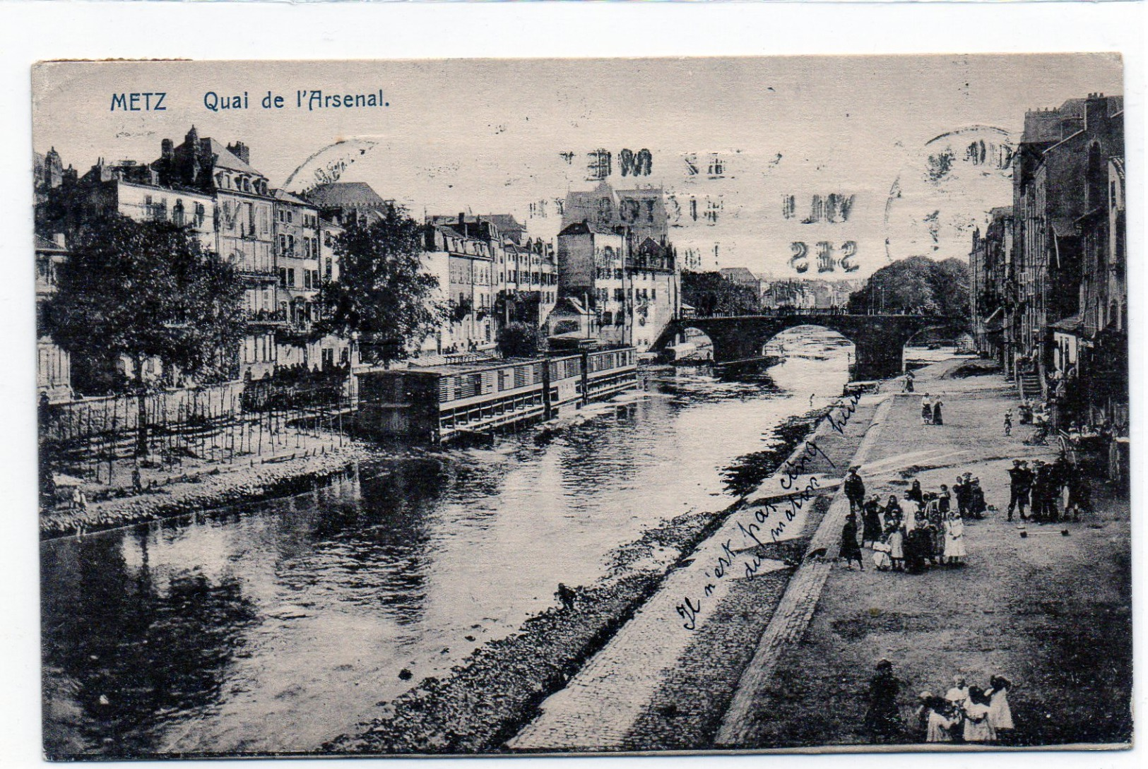 Cpa Metz Quai De L'arsenal 1925 - Metz