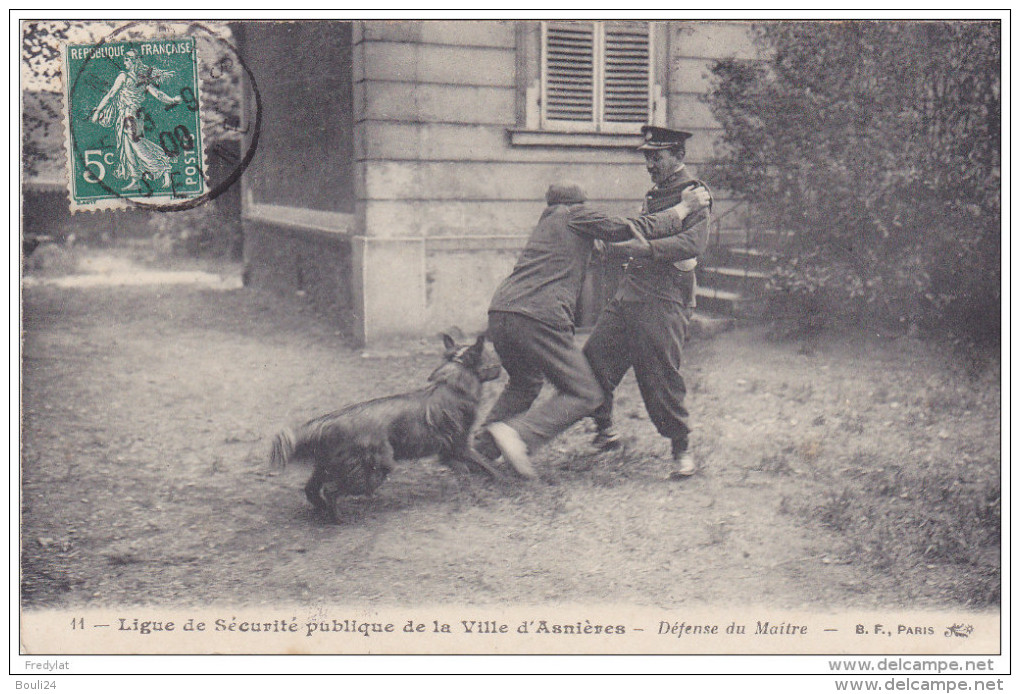 ASNIERES EN HAUTS DE SEINE  LIGUE DE SECURITE PUBLIQUE DEFENSE DU MAITRE  CPA  CIRCULEE - Asnieres Sur Seine