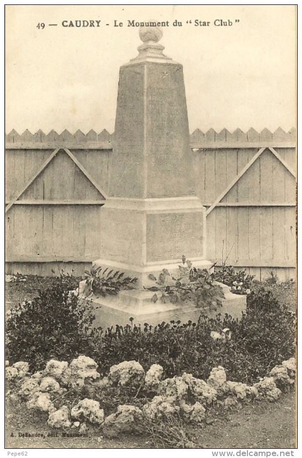 Caudry-monument Aux Morts Du Star Club -1914-1918-cpa - Caudry