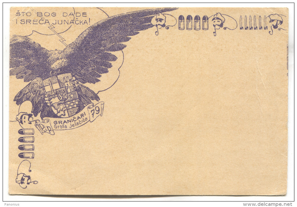 Grof JELACIC, Granicari - Croatia, HRVATSKA Patriotic, Heraldic, Old Postcard - Kroatien