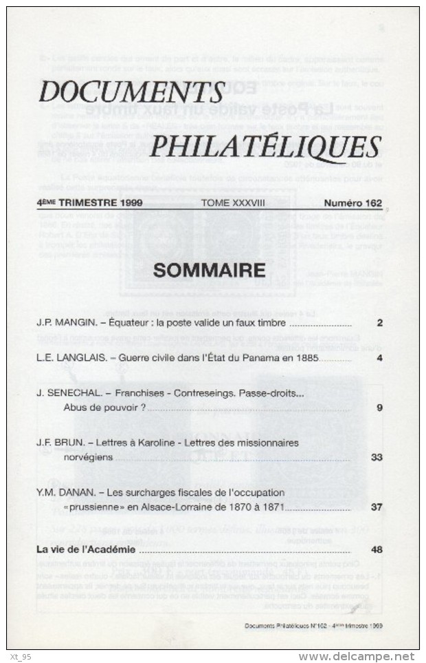 Documents Philateliques - Numero 162 - Voir Sommaire - Otros & Sin Clasificación