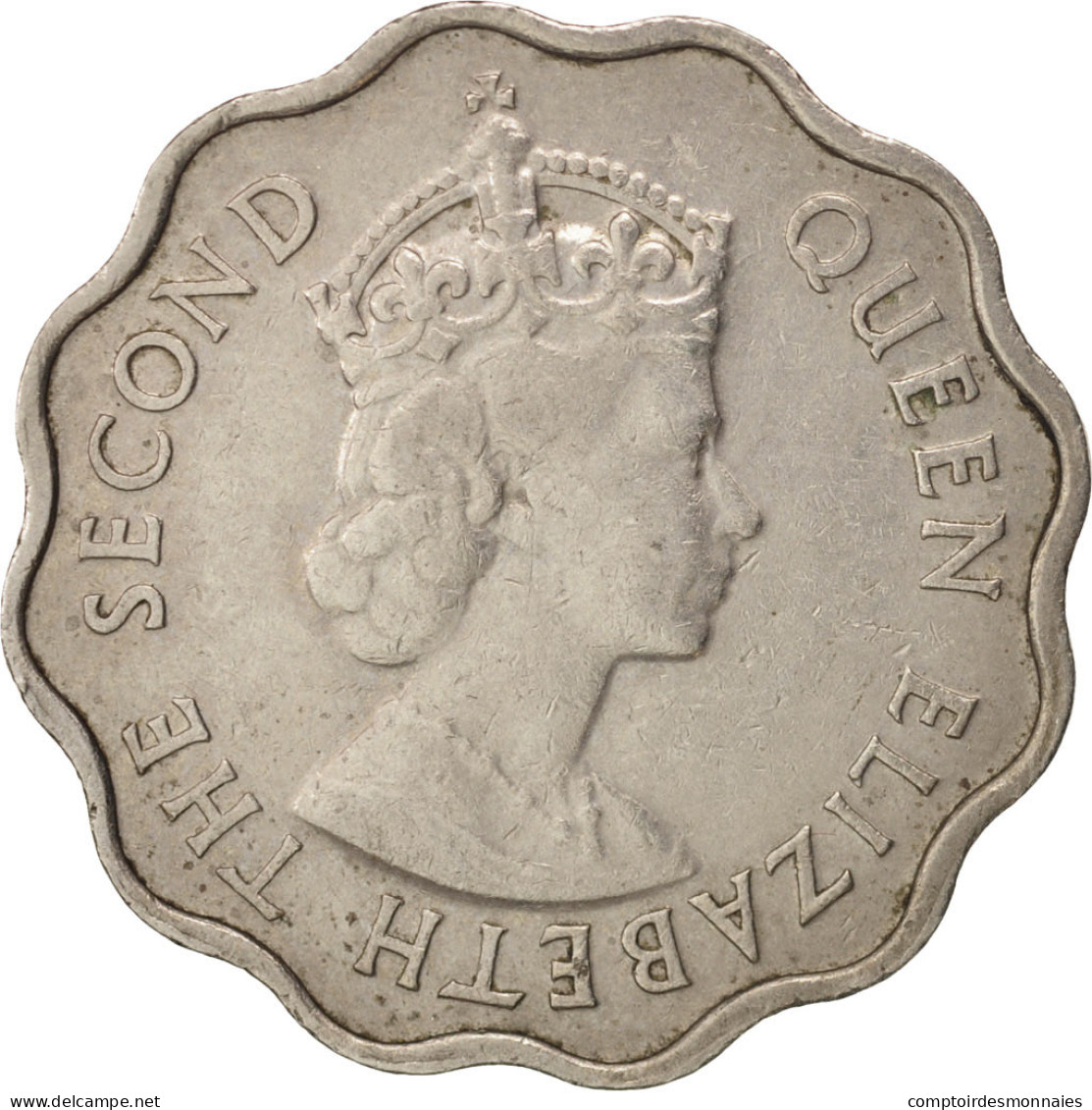 Monnaie, Mauritius, Elizabeth II, 10 Cents, 1971, TTB, Copper-nickel, KM:33 - Mauritius