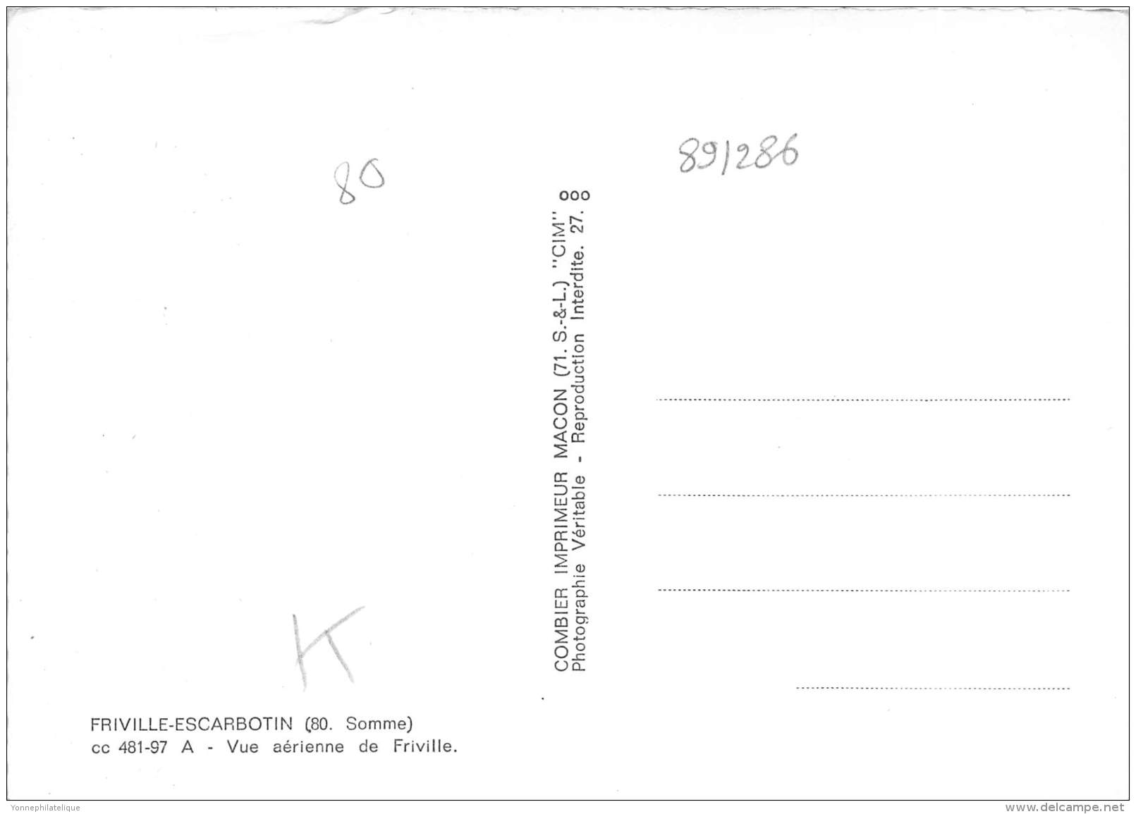 80 - SOMME - Cpsm Cpm - Friville Escarbotin - Vue Du Ciel - Friville Escarbotin