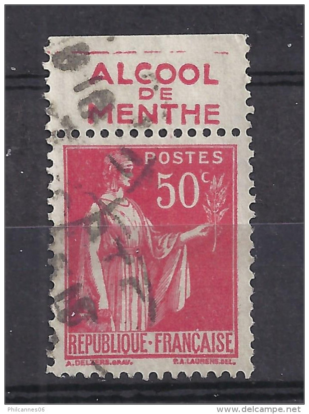 France - Carnets - Pub - Paix 50 C Rouge - Yvert N° 283 - Type IV - RICQLES Menthe - Oblitéré - Altri & Non Classificati