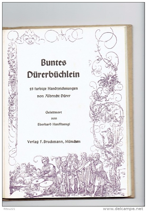 Buntes Dürer-Büchlein 25 Farbige Handzeichnungen Von Albrecht Dürer Chouette Hibou Scarabée Lapin écureuil Arbre Tortue - Pittura & Scultura