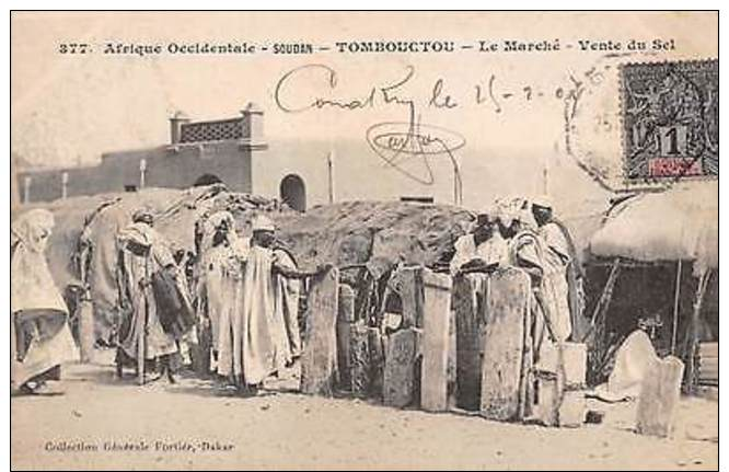 Mali Tombouctou, Le Marche, Vente Du Sel, Salt Sale, Commerce 1907 - Non Classés