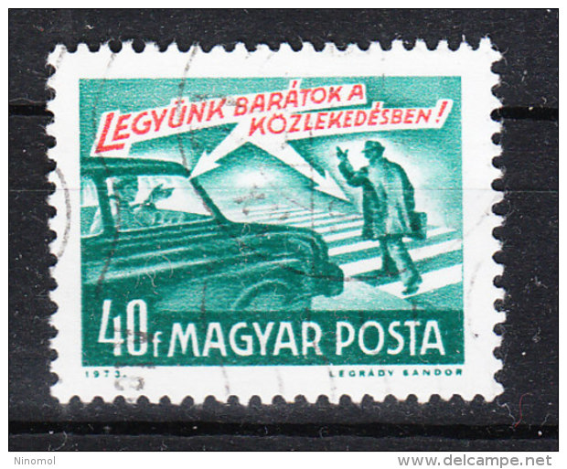 Ungheria   Hungary  -   1973. Prevenzione Incidenti; Dare La Precedenza. Preventing Accidents; Give Way. - Incidenti E Sicurezza Stradale