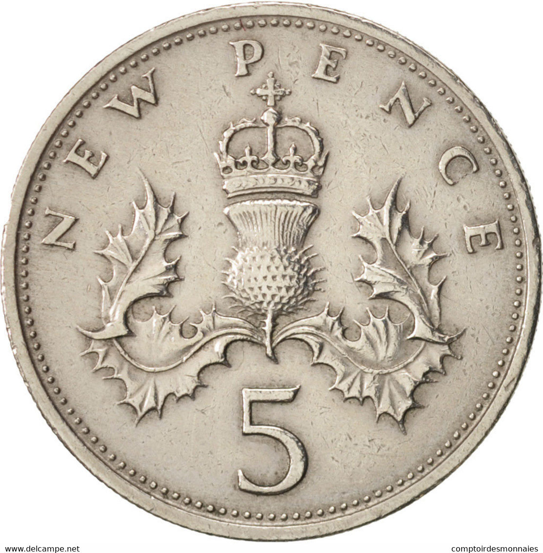 Monnaie, Grande-Bretagne, Elizabeth II, 5 New Pence, 1969, TTB+, Copper-nickel - 5 Pence & 5 New Pence