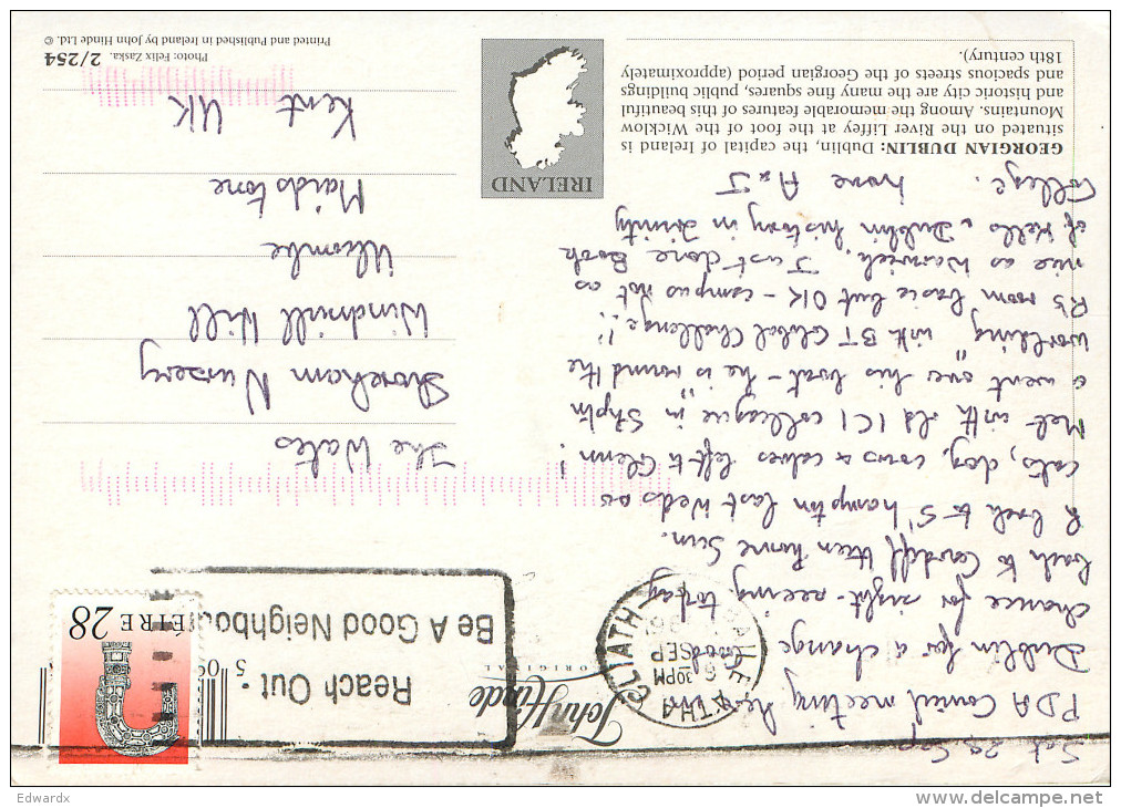 Dublin, Ireland Postcard Posted 1996 Stamp - Dublin