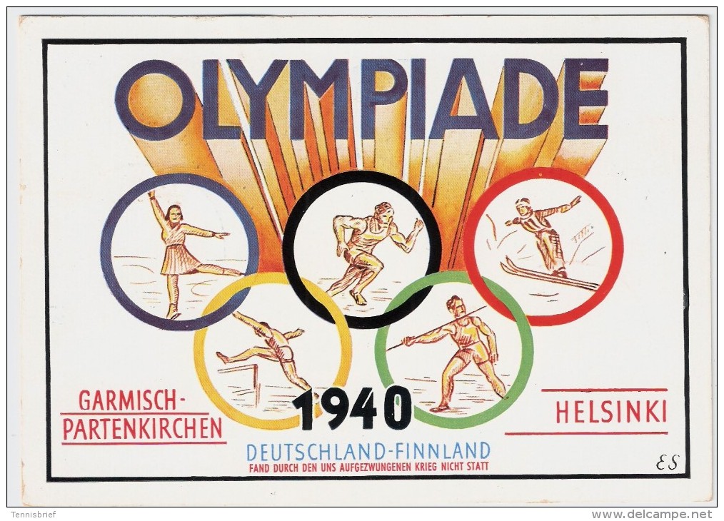 1940, OLYMPIADE - Garmisch - Helsinki ,  #6511 - Briefe U. Dokumente