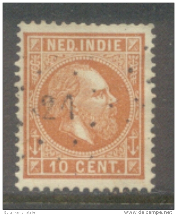 Nvph 9 Met Puntstempel 21 - Niederländisch-Indien