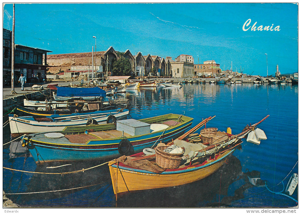 Chania,  Crete, Greece Postcard Posted 1988 Stamp - Grèce