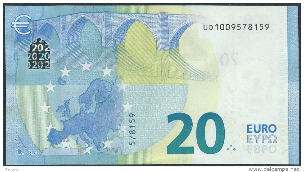 € 20  FRANCE  UD U004 E4  DRAGHI  UNC - 20 Euro