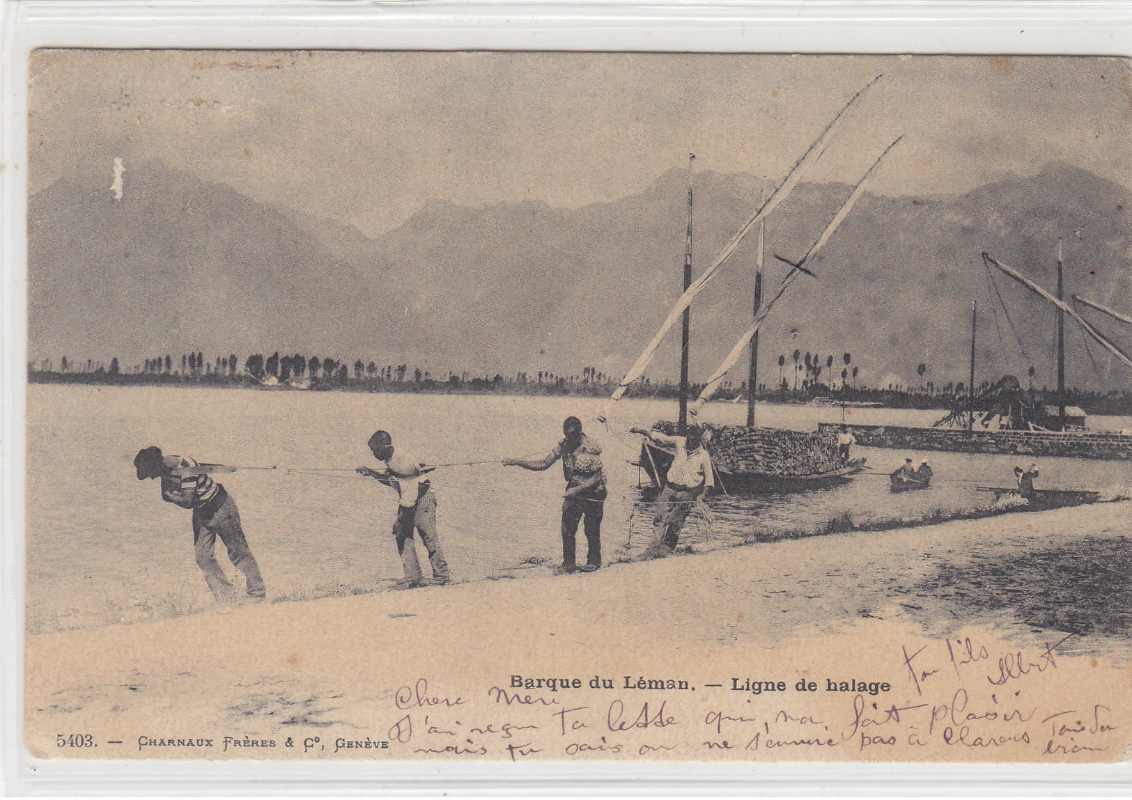 Barque Du Léman - Ligne De Halage - 1904     (P12-10528) - Altri & Non Classificati