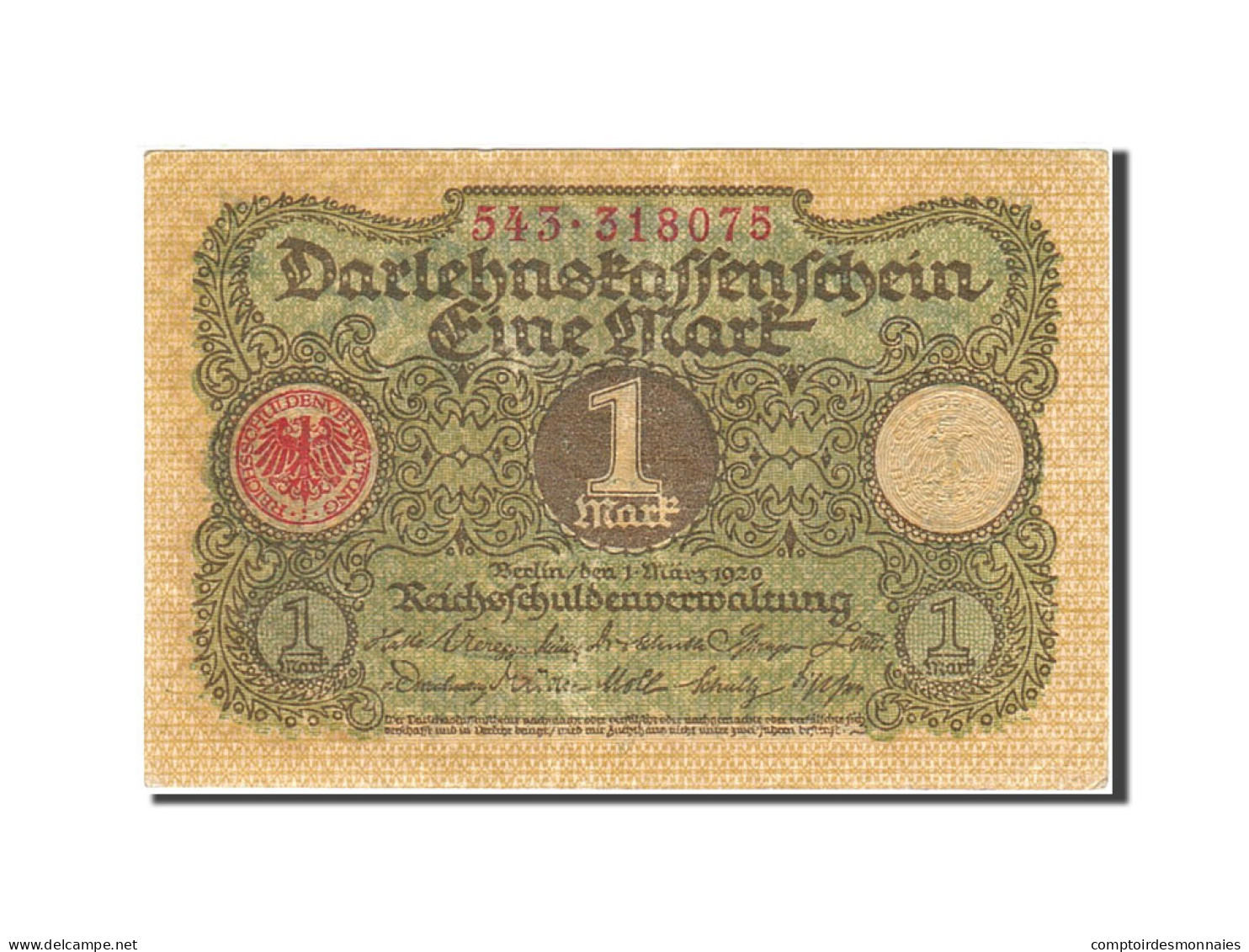 Billet, Allemagne, 1 Mark, 1920, 1920-03-01, KM:58, TB - 1 Mark