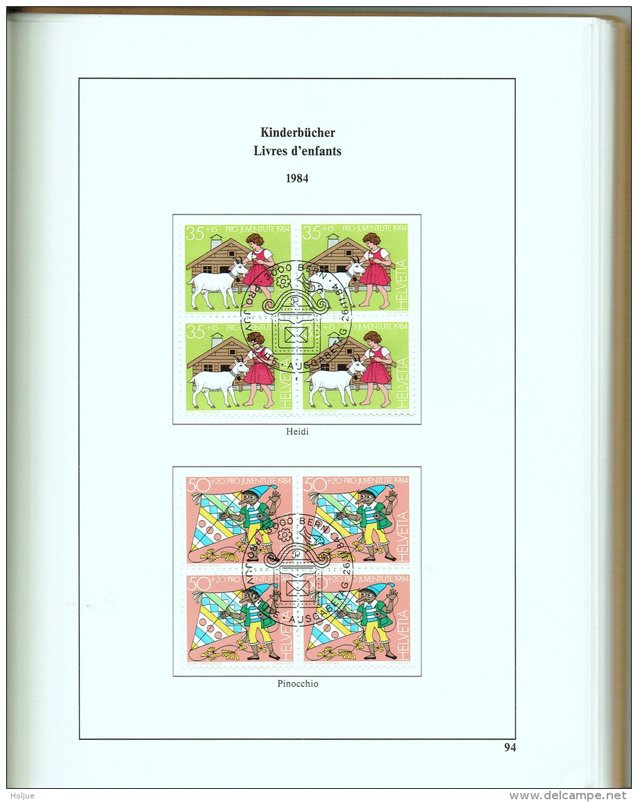 Schweiz Gestempelte Sammlung Pro Juventute Im Biella-Album 1961-1995 Komplett, Ab 1984 Zusätzlich Mit Viererblocks - Used Stamps