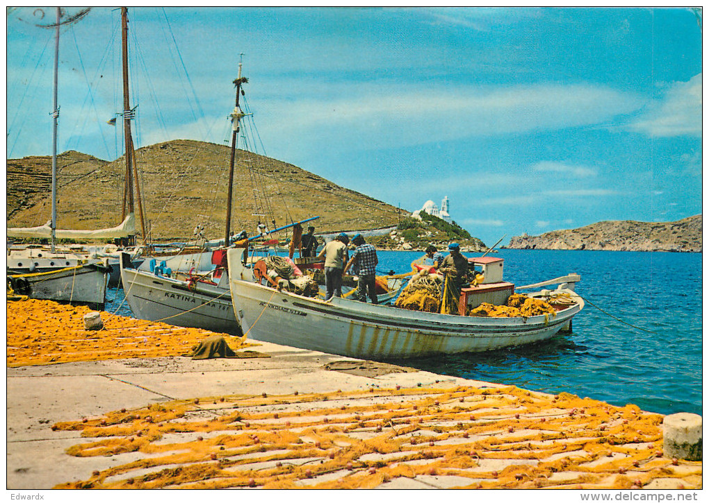 Ios, Greece Postcard Posted 1981 Stamp - Grèce