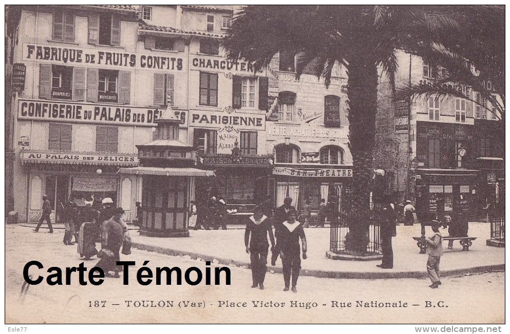 83 - Carte Photo - TOULON - Boucherie - Maison ALBRAND - Devanture - Place Victor HUGO - Rue Nationale - Toulon