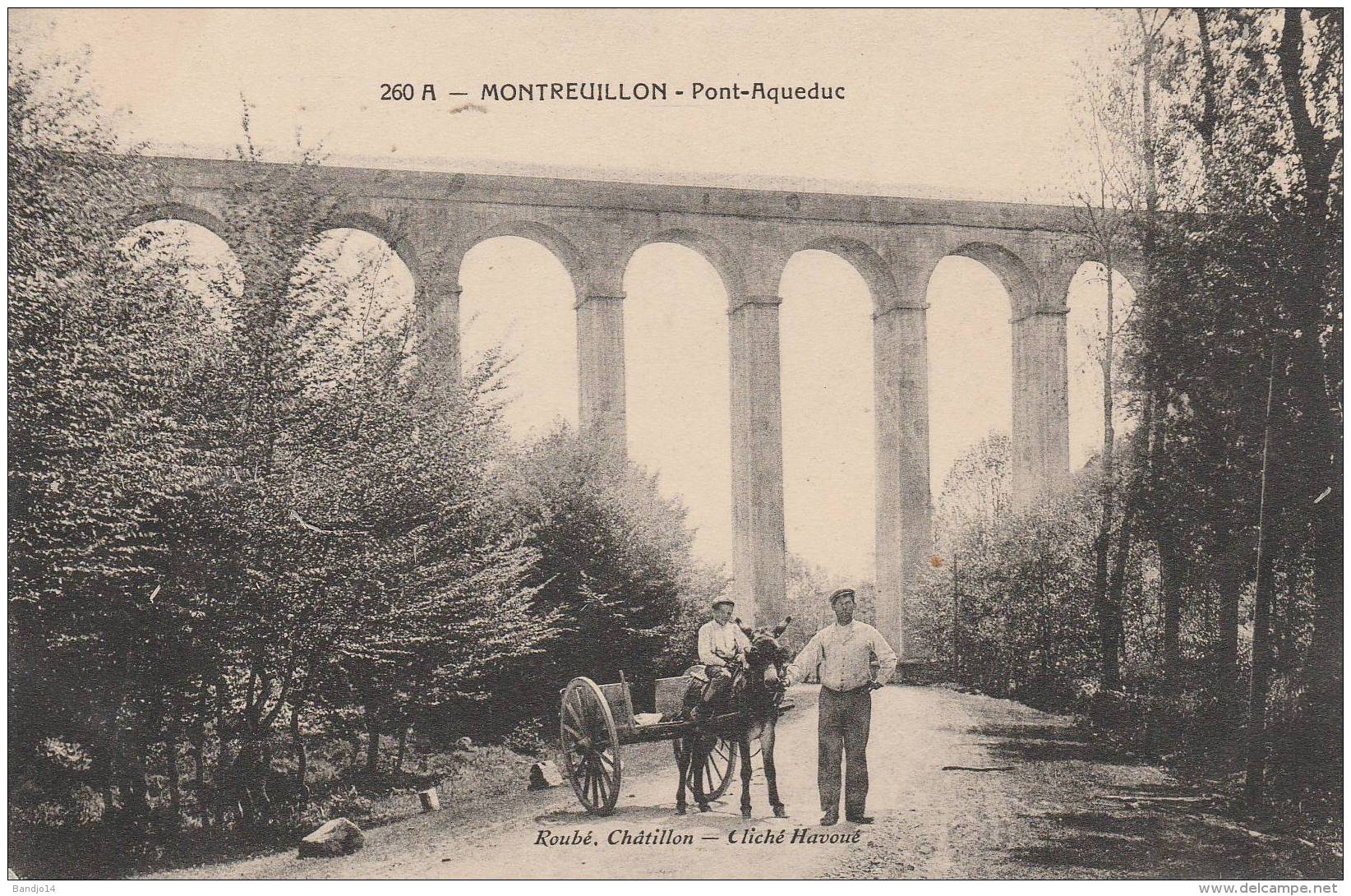 Montreuillon  - Pont  Aqueduc  - (ane Avec Attelage ) San Recto-verso - Autres & Non Classés