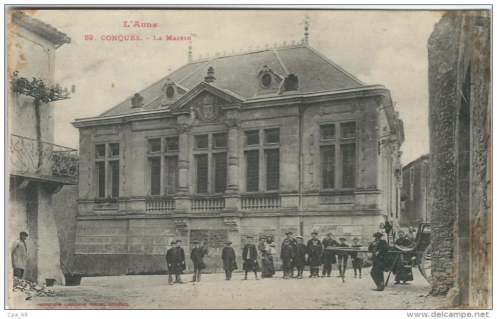 Aude : Conques, La Mairie, Belle Animation - Conques Sur Orbiel