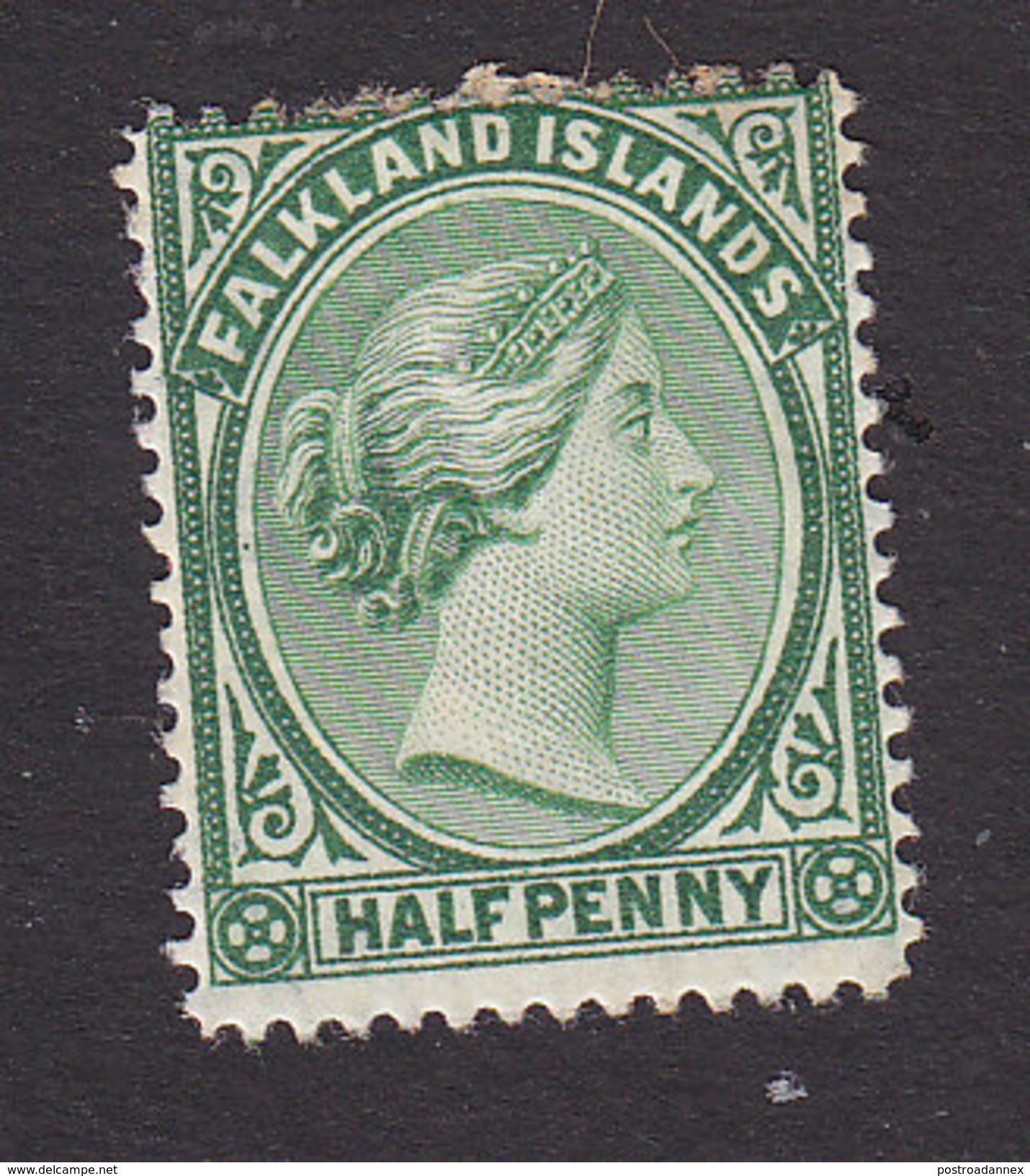 Falkland Islands, Scott #10, Mint Hinged, Queen Victoria, Issued 1891 - Falkland Islands