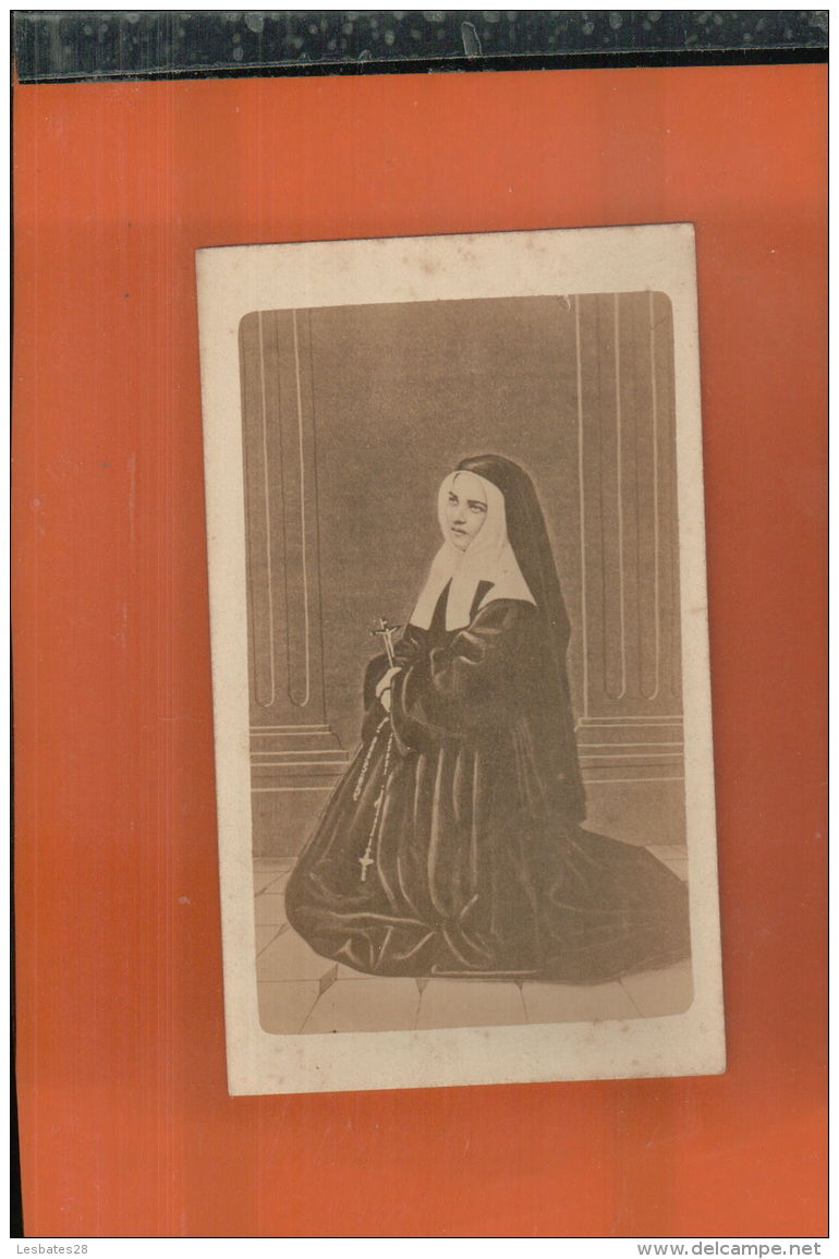 IMAGE PIEUSE  BERNADETTE  SOUBIROUS  PHOTOGRAPHIE Photo Vintage Print, Tirage Albuminé  Nov 2016 94 - Old (before 1900)