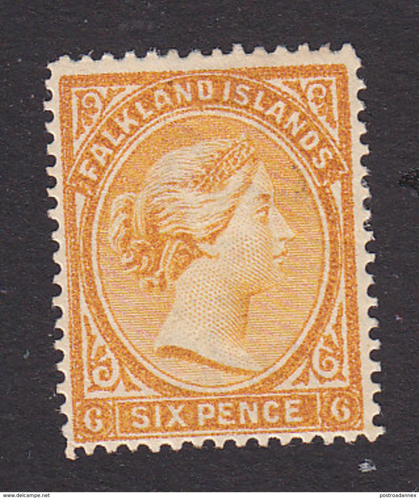 Falkland Islands, Scott #16, Mint Hinged, Queen Victoria, Issued 1891 - Falkland Islands