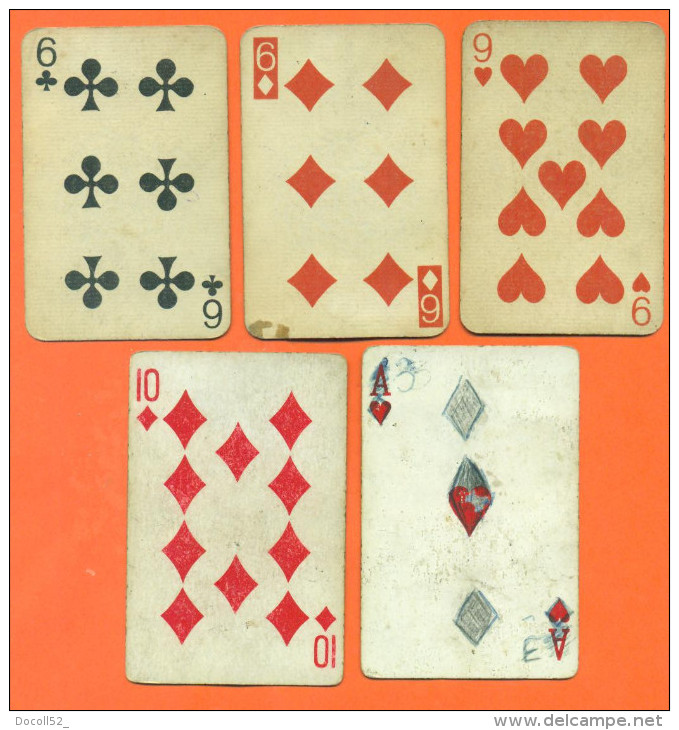 Lot De 5 Cartes à Jouer Dont 2 Avec Chiens Scottish Terrier - 2 Scans - Carte Da Gioco