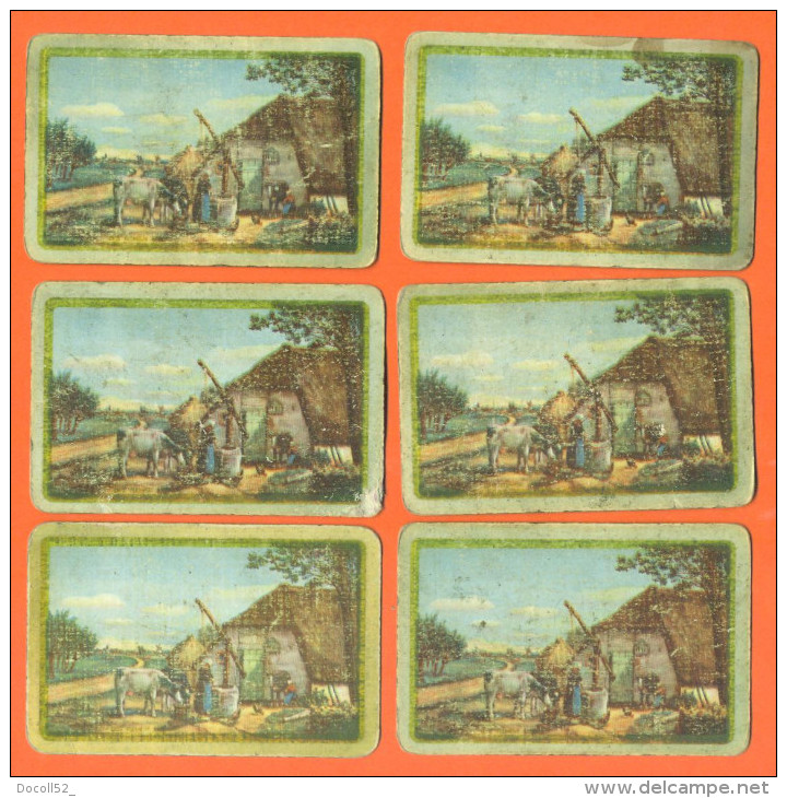 Lot De 6 Cartes à Jouer Paysage Campagnard - 2 Scans - Carte Da Gioco