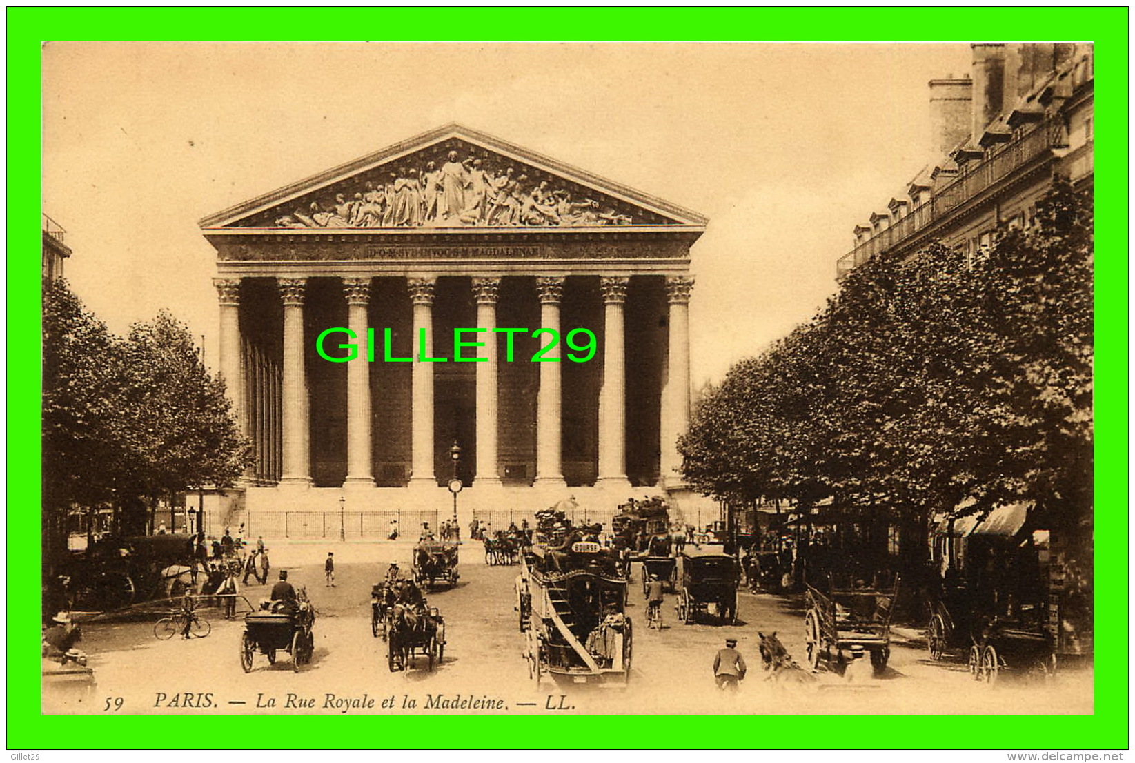 PARIS (75) - LA MADELEINE  ET LA RUE ROYALE ANIMÉE -  ÉCRITE - - Other Monuments