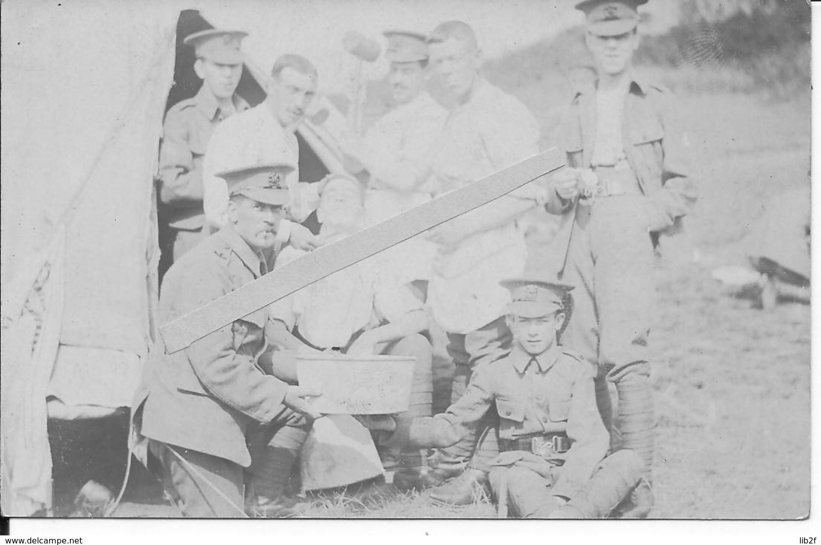 1914 Soldats Britanniques Gallois Welsh Au Campement 1 Carte Photo 1914-1918 14-18 Ww1 Wk1 - War, Military